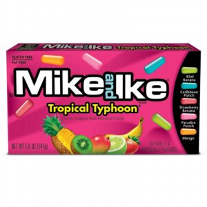Mike and Ike Tropical box. Rechtstreeks uit Amerika gevulde box met fruitige chewy snoepjes