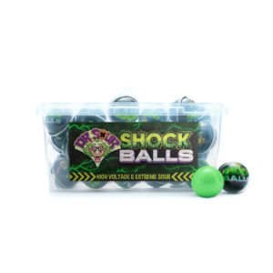 Dr Sour groene Shock balls met aan de binnenkant een zure gel