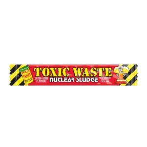 Toxic Waste is een zure chewy bar met cherry smaak. Deze bar komt uit Engeland