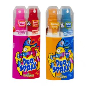 Duo Candy spray, zowel zoete als zure spray in één verpakking.