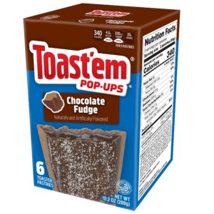 Toast em Pop ups Strawberry, tasty snacks with chocolate fudge flavor