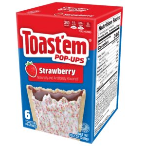Toast em Pop ups Strawberry, lekkere tussendoortjes met aardbei smaak