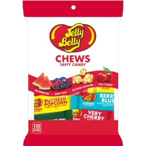 Jelly Belly Chews mini bars. zak vol met fruitige smaken van Jelly Belly