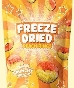 The true craze of TikTok, Freeze Dried candy in the shape and taste of peach rings